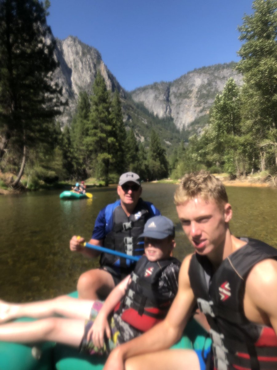 USA20193's tweet photo. Rafting on the Merced River in Yosemite Valley. Beautiful location, but water freeeezing cold..❄️❄️❄️ https://t.co/JmxUFfipbh