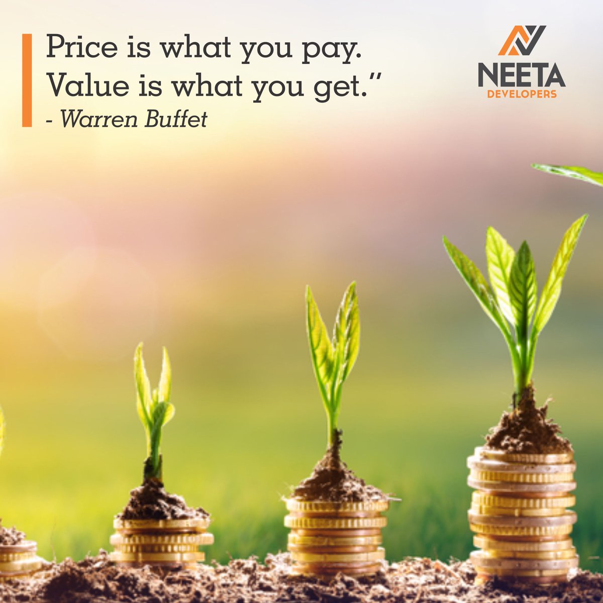 DevelopersNeeta's tweet photo. Don't forget the short term swings in price, focus on the underlying value on investment #PropertyDeveloper #RealEstate #PuneRealEstate #Plots #ResidentialPlots #DevelopedBungalowPlots #FarmhousePlots #PlotInvestment #Saswad #Hinjewadi #Bhor #BuildersAndDevelopers #Pune https://t.co/TKKylZ5OTL