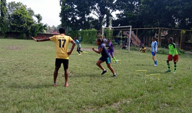 ofinsociety's tweet photo. The one word  that defines emotions... Football.. The women's football training camp.#Agnik Academy of Sports. https://t.co/6WQXLmCb5B