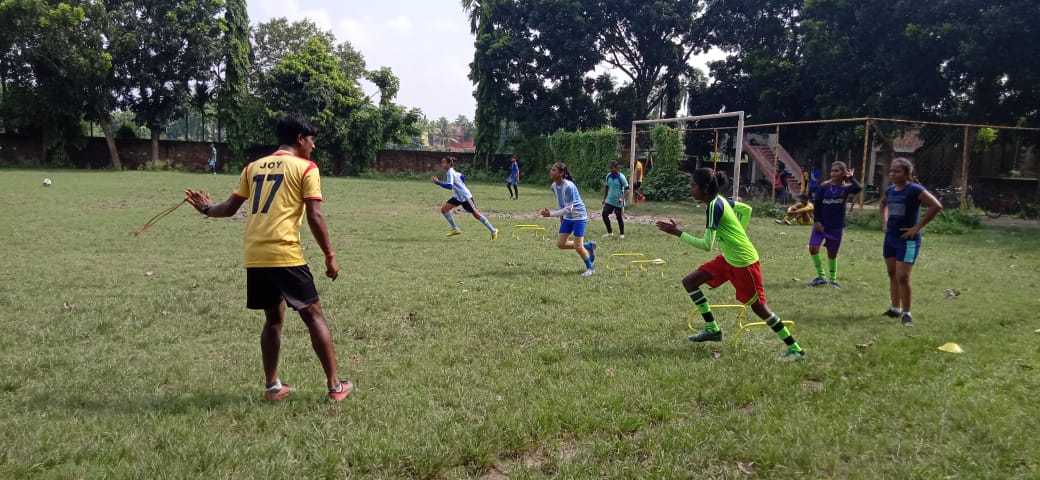 ofinsociety's tweet photo. The one word  that defines emotions... Football.. The women's football training camp.#Agnik Academy of Sports. https://t.co/6WQXLmCb5B