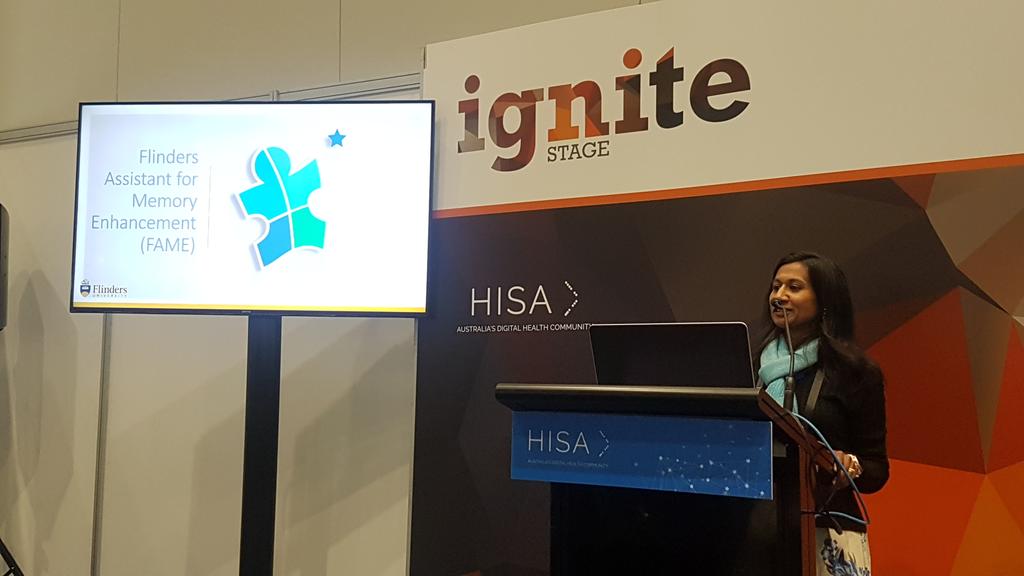 Lua Perminal-Lewis pitching our FAME intervantion platform at #HIC19 #HIC2019