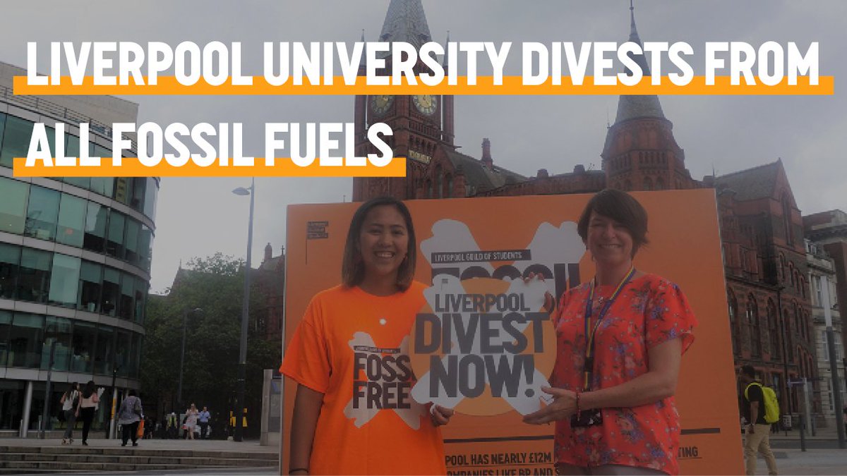 peopleandplanet's tweet photo. 🥳Another day, another #divestment!🥳@LivUni becomes the latest university in the UK to go #fossilfree , following an inspiring campaign by students ✊✊✊ https://t.co/JRZfaLGnW5