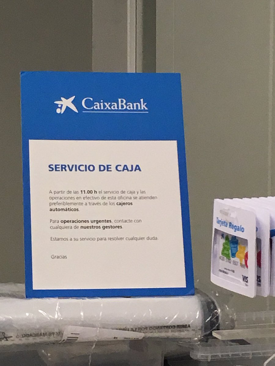 Me ha costado una hoja de reclamaciones y una hora embrutecida delante de un mostrador , pero no he realizado un ingreso en efectivo en un cajero en la calle , xq no me da la gana . Si La Caixa engaña a sus clientes ,a mí, no.
“Preferiblemente”, no significa “no”.