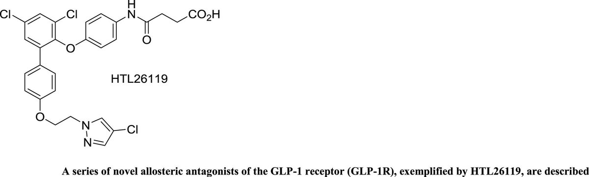 NxeraPharma's tweet photo. We recently published a paper titled "Identification of a novel allosteric GLP-1R antagonist HTL26119 using structure-based drug design" in Bioorganic & Medicinal Chemistry Letters #BMCL #GPCR #SBDD. View publication: https://t.co/NY7GGwSJe2 https://t.co/wQLHubbbc6