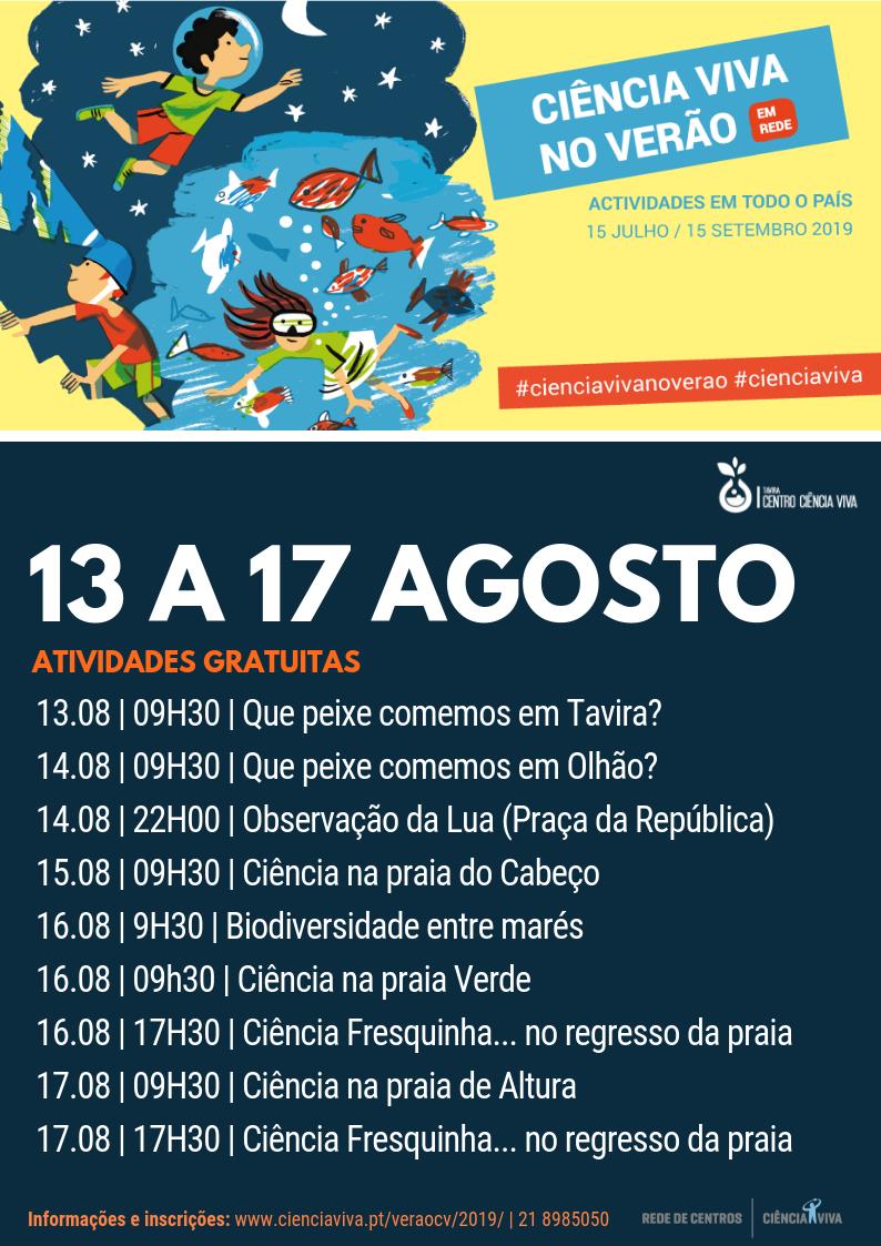 CCVTavira's tweet photo. CIÊNCIA VIVA NO VERÃO | Atividades gratuitas de 13 a 17 de Agosto
Participe!
Mais informações e inscrições em: https://t.co/18hpDDYTk7
Todas as atividades do Centro Ciência Viva de Tavira: https://t.co/WkhQdOpuYy
#cienciavivanoverao #cienciavivatavira #Tavira #Algarve #férias https://t.co/eqCwppdUxe