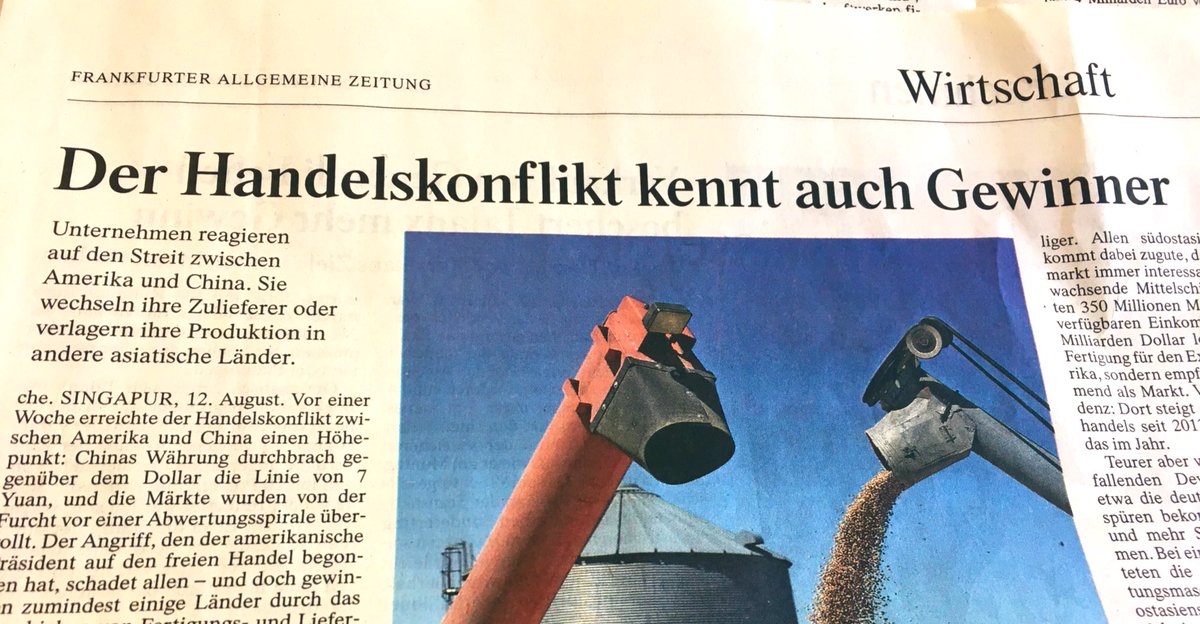 BakerMcGER's tweet photo. Wenn zwei sich streiten, profitieren Dritte - Christoph Hein heute in der @FAZ_Wirtschaft über die Gewinner des #Handelsstreits zwischen USA und #China @fazsgp 🇨🇳🇺🇸 https://t.co/eDsdKXus7M