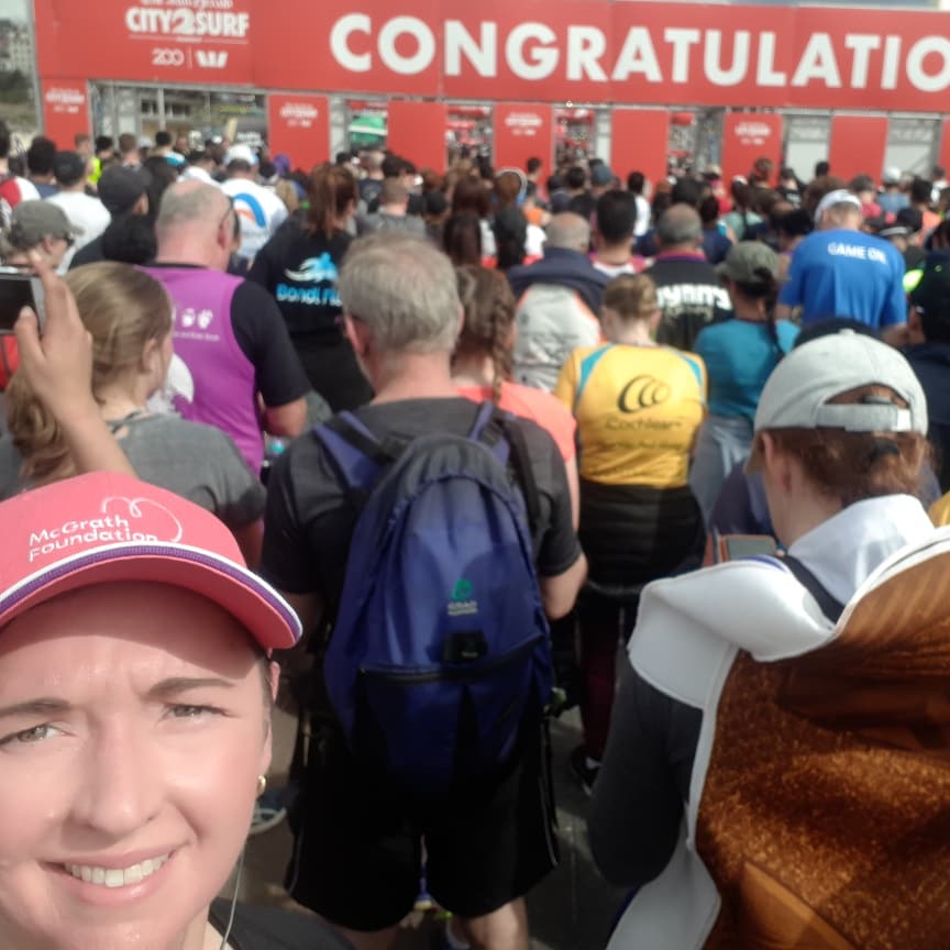 MargApplebee's tweet photo. One of 80,000, but I felt like the only one when I crossed that finish line after 14km in @CityRunSeries. Can't wait to see who joins #teamlandcarensw next year!
@LandcareNSW #City2Surf #doingitallagain #landcare #countrygirl #run #walk #whatevergetsyouovertheline https://t.co/gNrtiAknMv