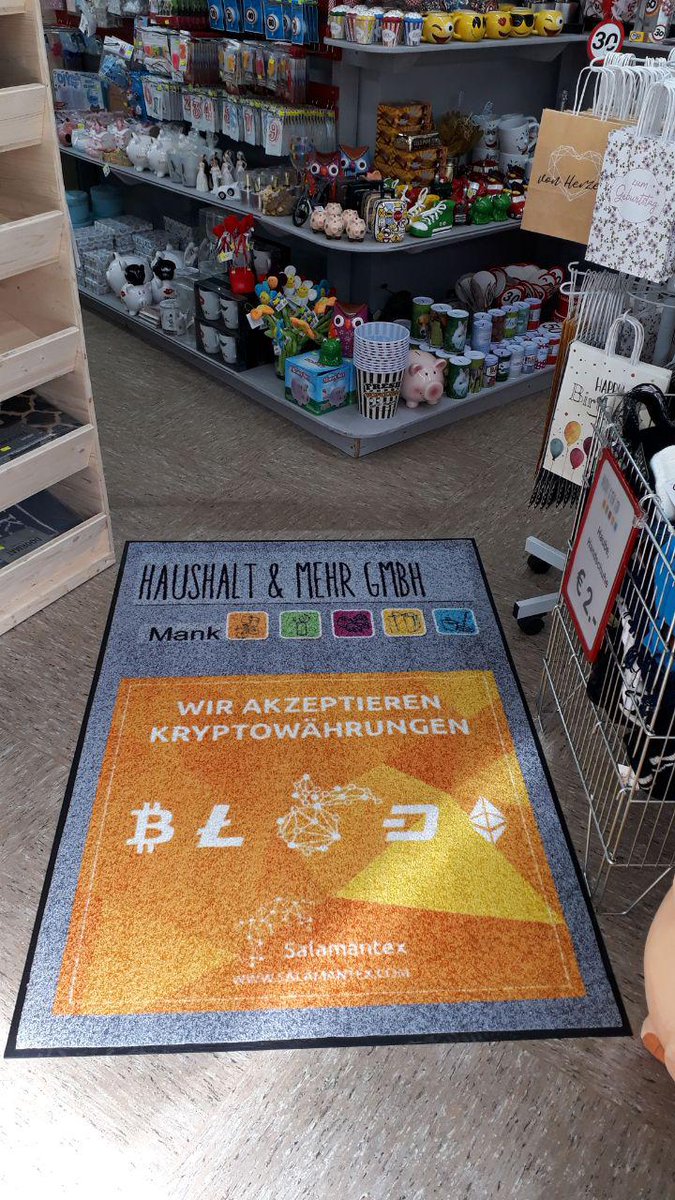 salamantex's tweet photo. #POINTOFACCEPTANCE
We are extremely proud to announce that Haushalt & Mehr is accepting #cryptocurrencies as payment! ๐ก๐งถ
Made possible by our Salamantex #Crypto Payment Service. ๐ค
#cryptopaymentswork
#theeasywayforcryptopay
#btc #dash #xrp
https://t.co/EUSYuJGQze https://t.co/1I2UmosQ5E
