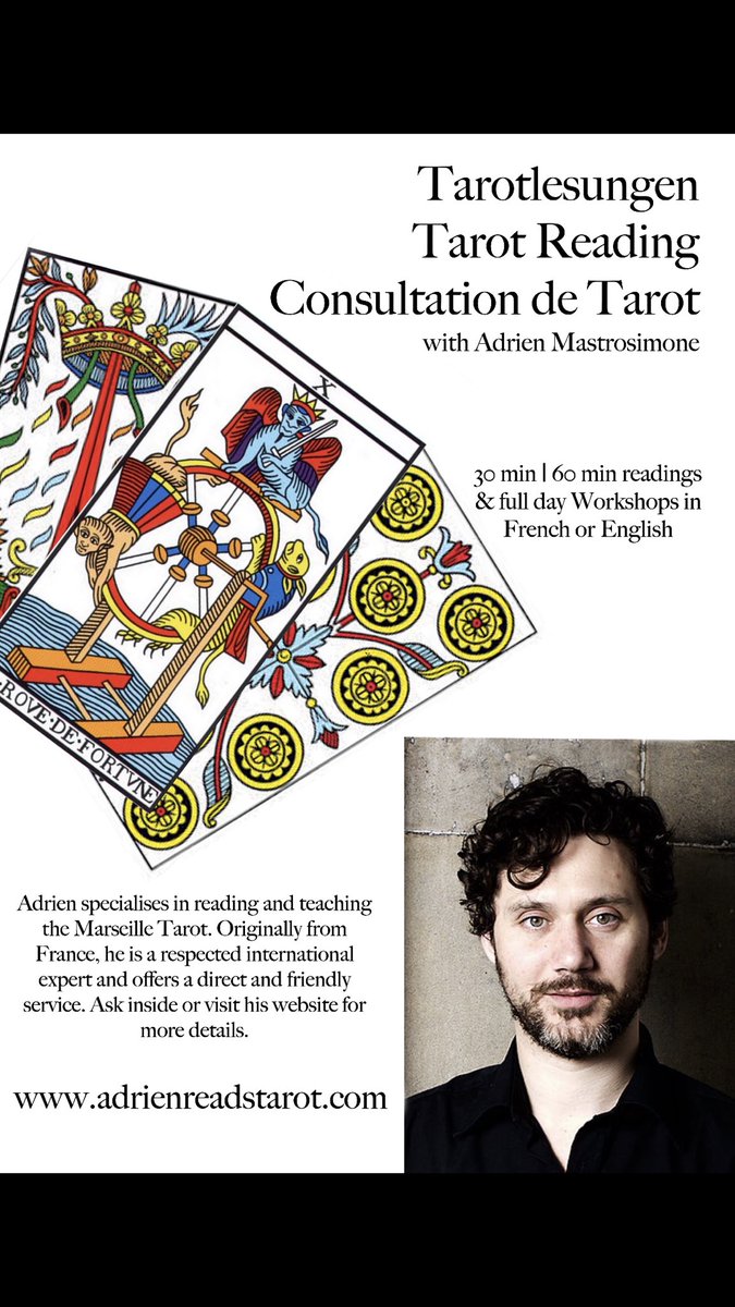Adrientarot's tweet image. Tarot readings available in Vienna on 16th August. Get in touch to book your appointment. 
#tarot #divination #tarotdemarseille #vienna