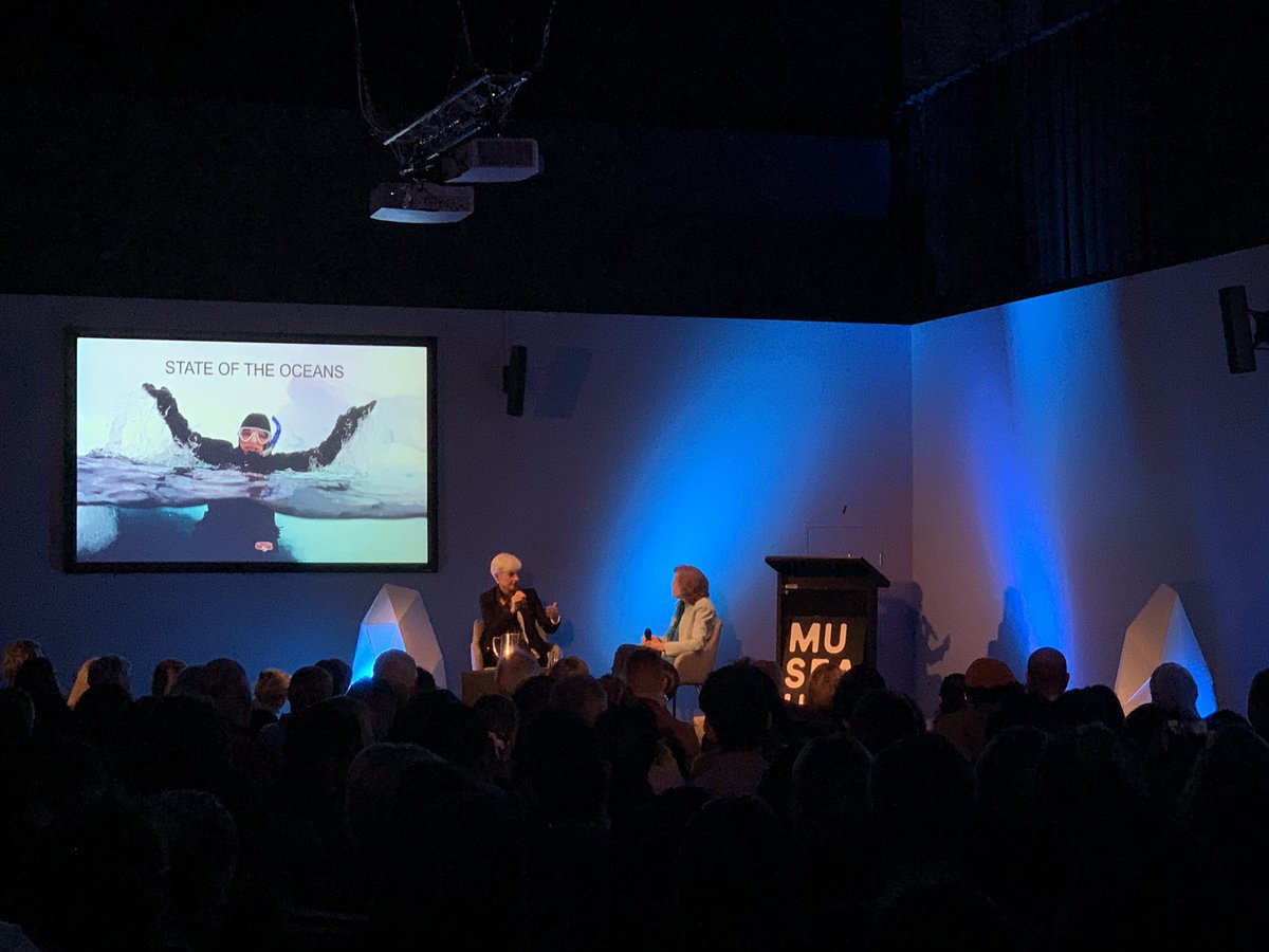 LauraClare95's tweet photo. Her deepness, @SylviaEarle: ‘We’re eating our way into extinction ... we have treated the oceans as commodities and just take, take, take. Well we need to give back.’ #stateoftheoceans https://t.co/ahcb9EqnL7