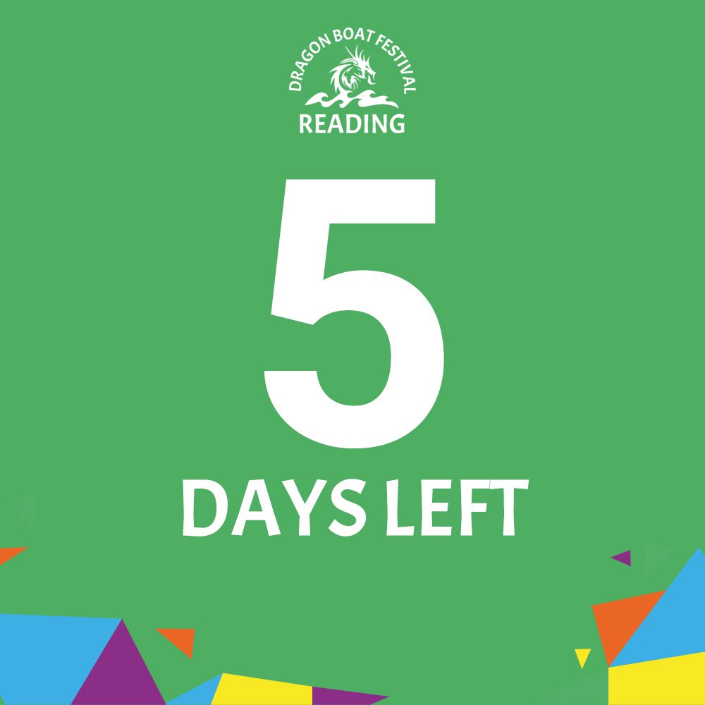 ReadingDBF's tweet photo. Only 5 days left to the #Reading Dragon boat festival. Have you got what it takes to Race the dragon? https://t.co/LIH623q3L7