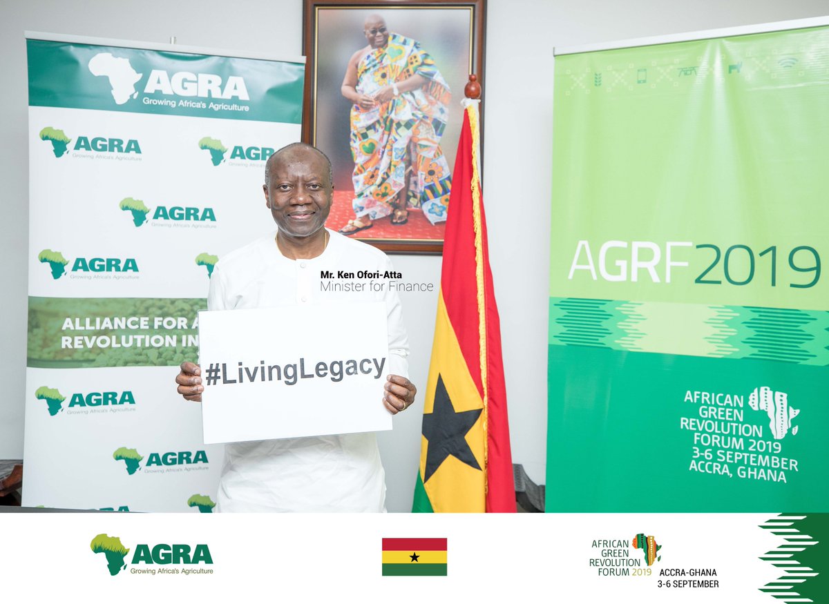 AgraGhana's tweet photo. Counting down to #agrf2019... Here is a message from @KenOforiAtta1

#LivingLegacy #KofiAnnan #ZeroHunger #GreenRevolution #GrowDigital #IAmAgra #WhatIsAGRF #AgrfAccra https://t.co/oDLFPNPluX