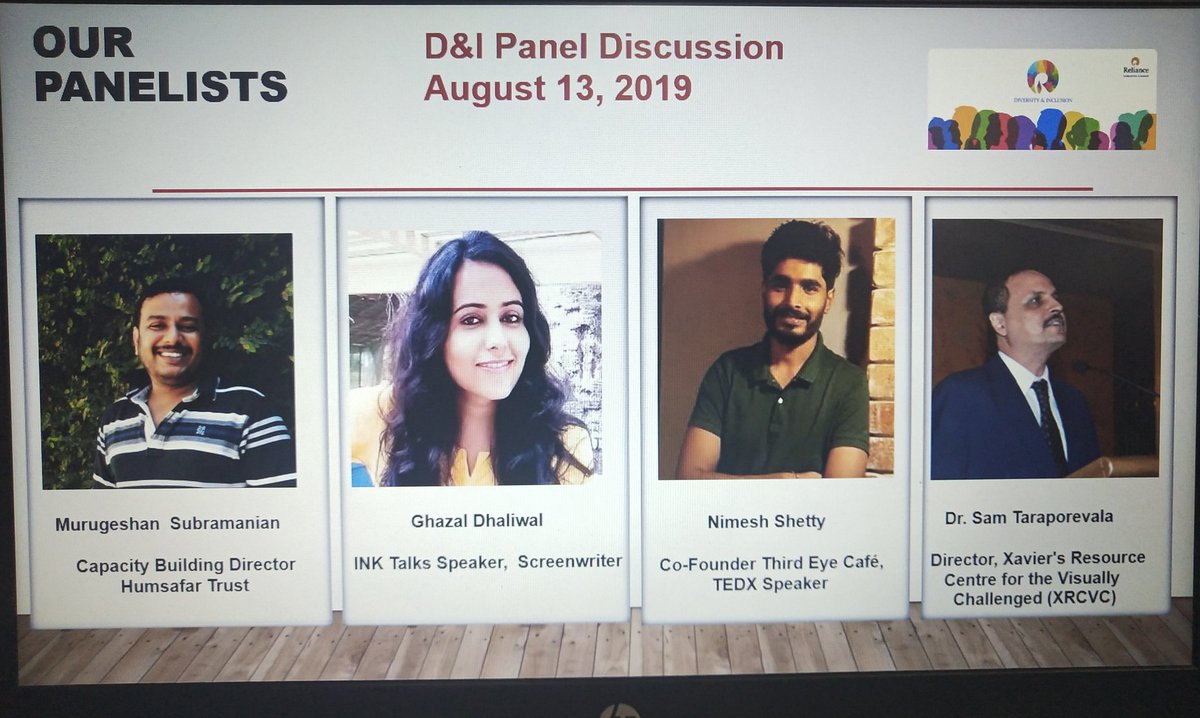RiddhiWadhwani's tweet photo. Meet our panelists sharing their journeys in the wide world of inclusion. "Inclusivity" is everything to do with "US" and our ability to make a change. Lets keep getting inspired as the discussion continues @reliancejio #JioInclusion @Nishant57173118 @Verma_Bhav @prajaktamalgi https://t.co/OjEHCrphh8
