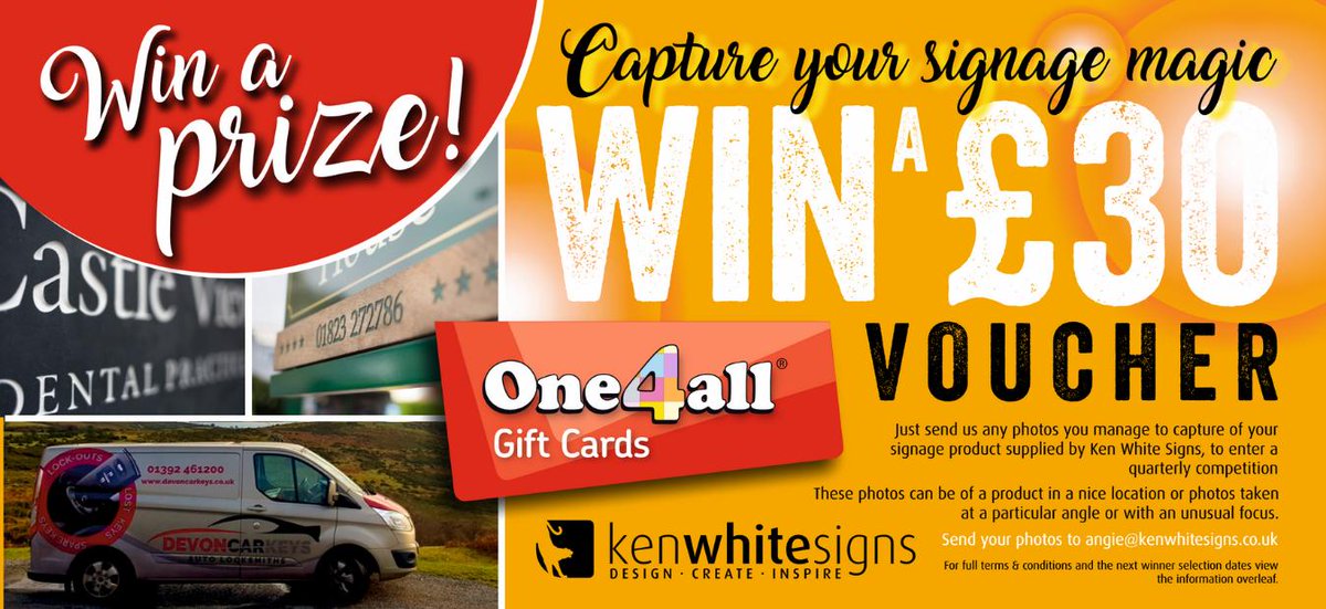 kenwhitesigns's tweet image. Do you want to win a £30 to your favourite shops? Send a picture of your signage by Ken White Signs to angie@kenwhitesigns.co.uk to be in with a chance of winning!

Find more details at: kenwhitesigns.co.uk
#DevonPixels