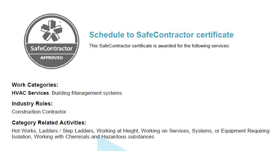SCIBMS's tweet photo. Safe Contractor accreditation successfully completed again! #bmsisourbusiness #weknowbms #HVAC #BMS #Safetyiskey https://t.co/4JhjdTl87j