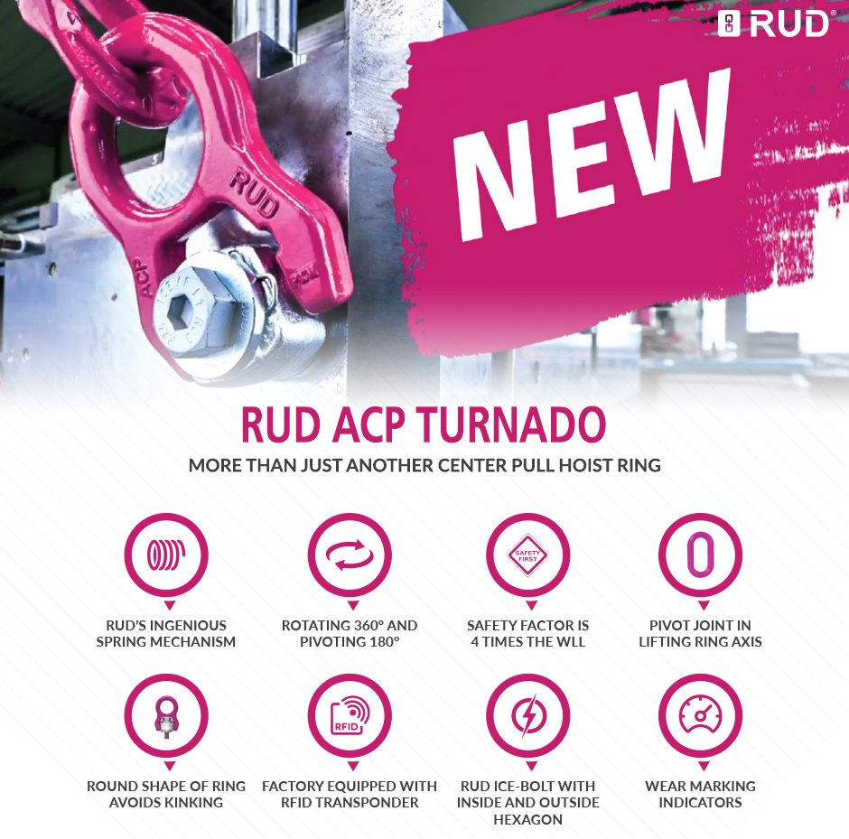 RUDIndia's tweet photo. RUD ACP Turnado - A lifting point that delivers what it promises !!! #Safety #SafetyFirst #LiftingPoint #NewProduct https://t.co/ufGUdarU4m