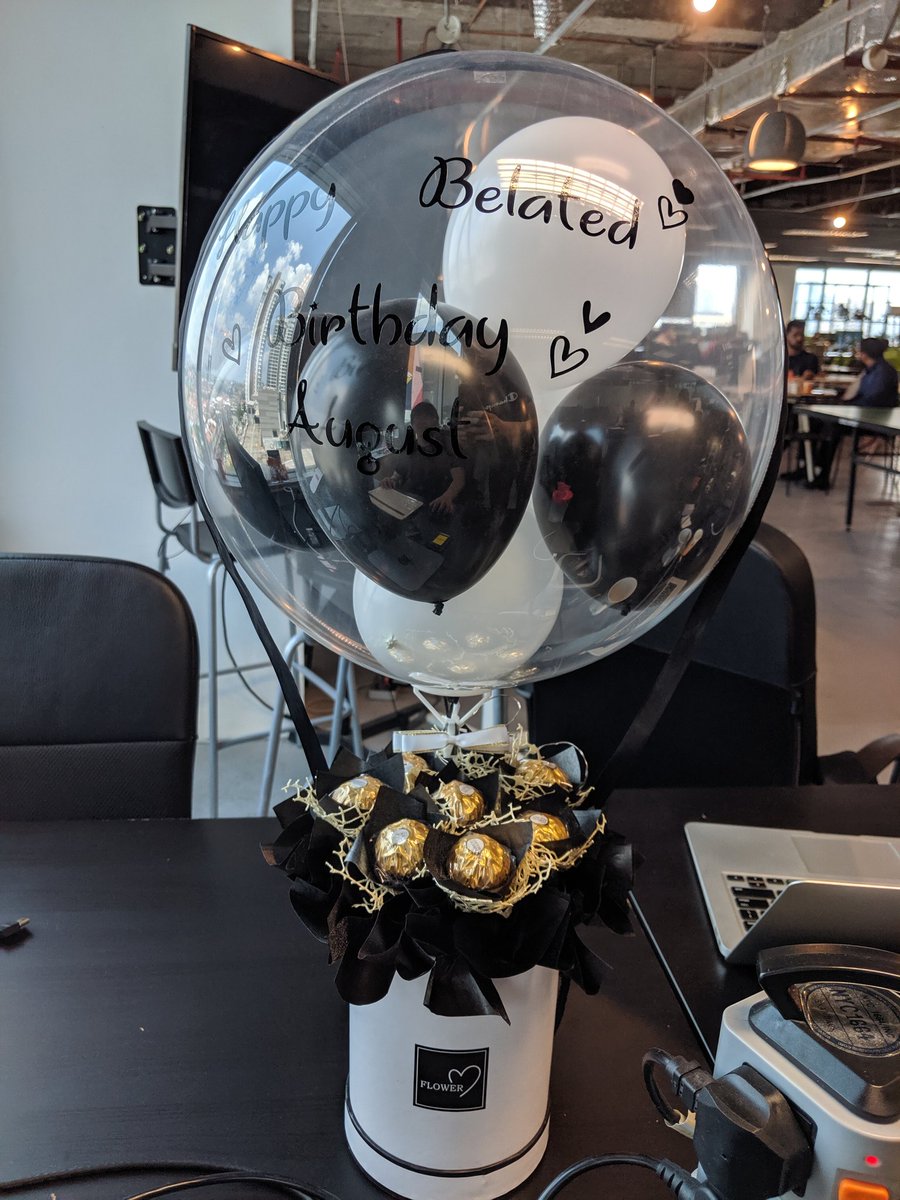 KaodimTech's tweet photo. A lovely birthday gift to our iOS engineer, August from his girlfriend. So far the best birthday gift in our engineering team! https://t.co/dfrE5zlfhQ