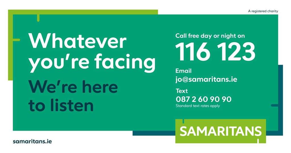 Samaritans was first established in Ireland in 1962. There are now 20 Samaritans branches across Ireland, with over 2,000 amazing active volunteers. Please follow us here so that we can continue to spread our messages of support for the people who need to hear it.