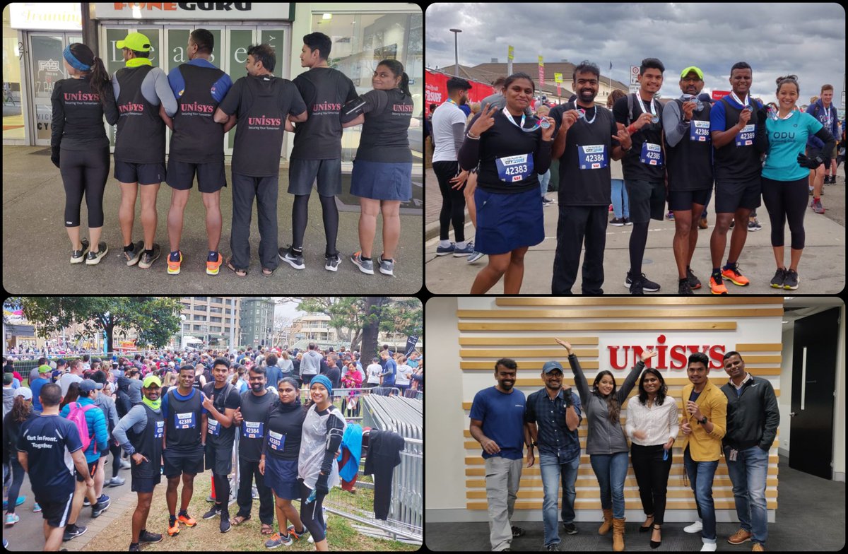 UnisysIndia's tweet photo. Unisys India runners crossed the finish line @City2Surf run in Sydney along with our runners in Australia to help City2Surf to raise funds for more than 900 charities supported. You guys rocked and we are extremely proud! #amazingunisys #lifeatunisys #unisysatcity2surf2019 https://t.co/qloPLrCDB6