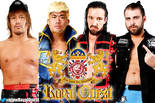 njpwglobal's tweet photo. Full card revealed for #NJPWRoyalquest!
IWGP Tag Team Championships at stake! 
Ibushi! LIJ! BULLET CLUB! Ospreay and Eagles team up!

https://t.co/S9Lria4rFF https://t.co/BwmArRJtlS