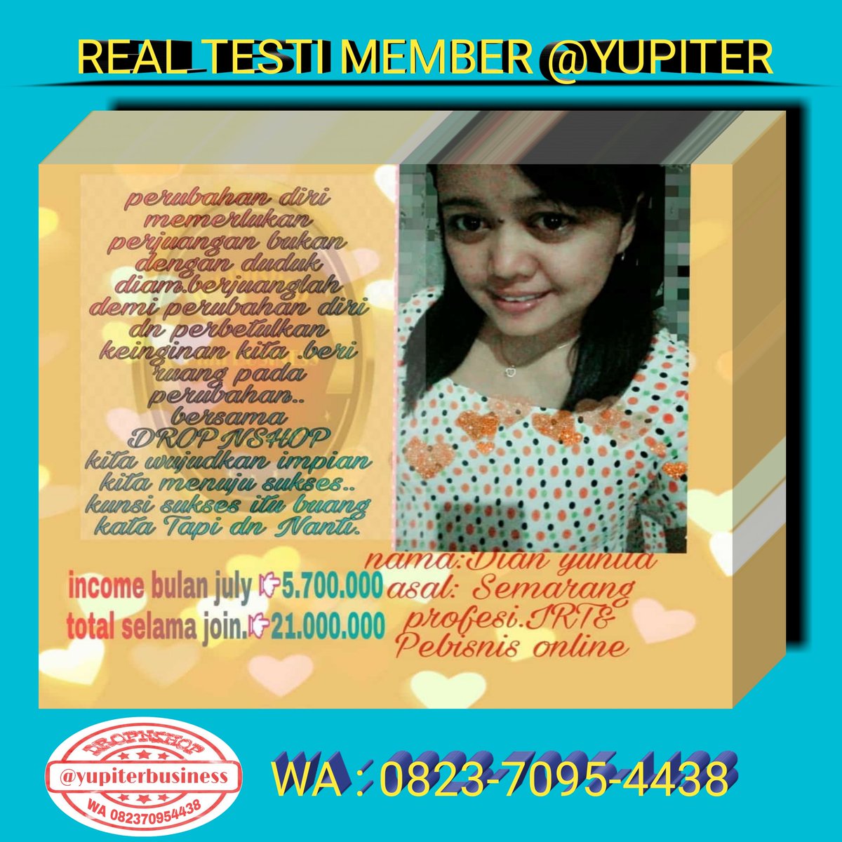 yupiterbusiness's tweet photo. REKOMENDASI BISNIS!!! Mau kerja sampingan modal HP dan Sosmed??
Buat ngisi waktu luang mu 😁😁
Disini kamu bisa
✔ Punya penghasilan 350ribu perhari - 10 Juta perbulan
✔ Gak ngerepotin orang tua lagi
✔ Nambah ekonomi rumah tangga
Klik link 👉https://t.co/7jd4zkfdLB https://t.co/SRfXIAj6Aa