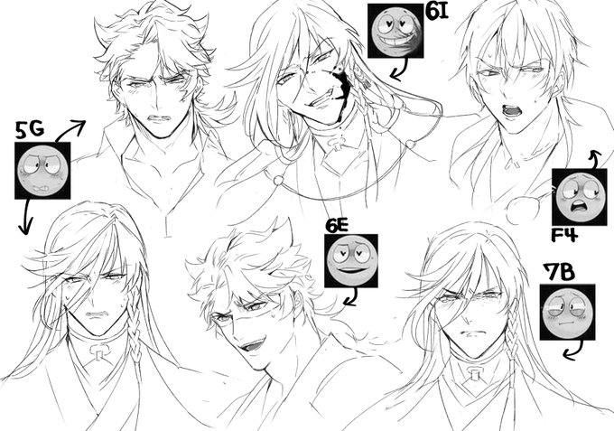 お題ありがとうございました!普段描かない表情ってむずかしい!!! 