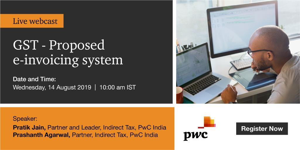 PwC_IN's tweet photo. Join our webcast on 14 August to know about the GSTN consultation paper. Our expert panel will take you through the proposed changes and how it could impact your compliance requirements and IT system. Register here: https://t.co/L21TIeGX97 #GSTwithPwC @pratikdelhi https://t.co/ItIS2gMSHy
