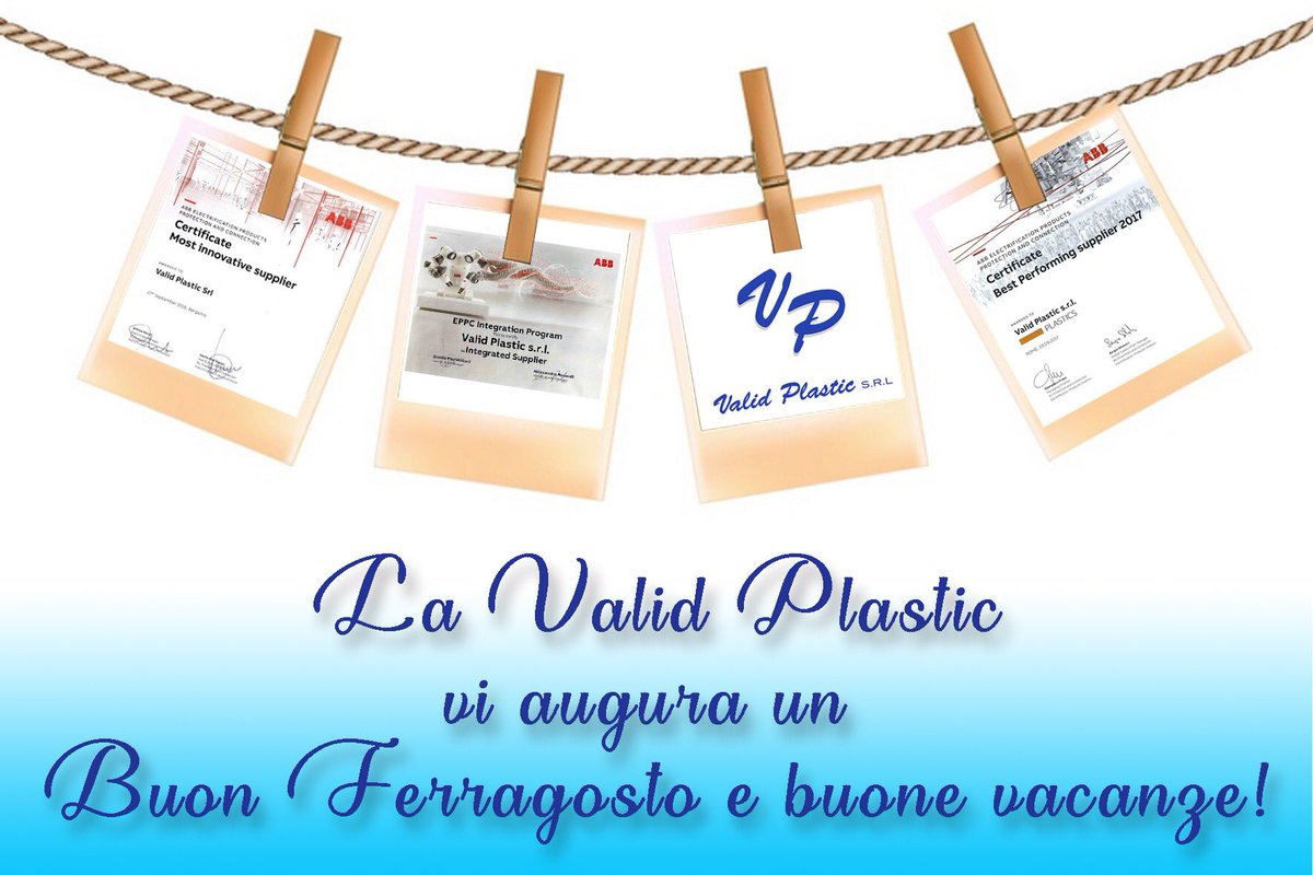 Valid_Plastic's tweet photo. ⏺ La Valid Plastic vi augura un Buon Ferragosto e buone vacanze! https://t.co/fbGWtR0iSA