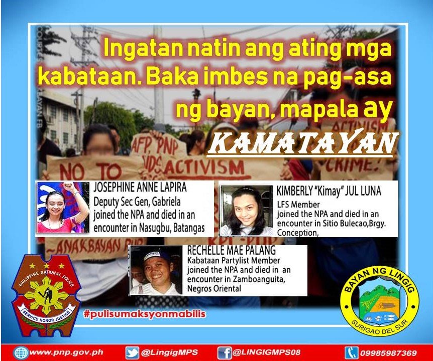 LingigMPS's tweet photo. NO to CPP-NPA-NDF

#PeaceLovingPolice
#ToServeandProtect
#PulisUmaksyonMabilis
#PNPPulisAtKumunidad
#PhilippineNationalPolice
#PNPPatrolPlan2030 https://t.co/IccTyODoCu