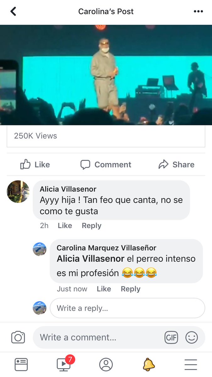 CarolinaaProfe's tweet photo. I reposted a video of Bad Bunny. Of course my mom replies haha #palface #badbunny #perreo https://t.co/fDrswO3CM5