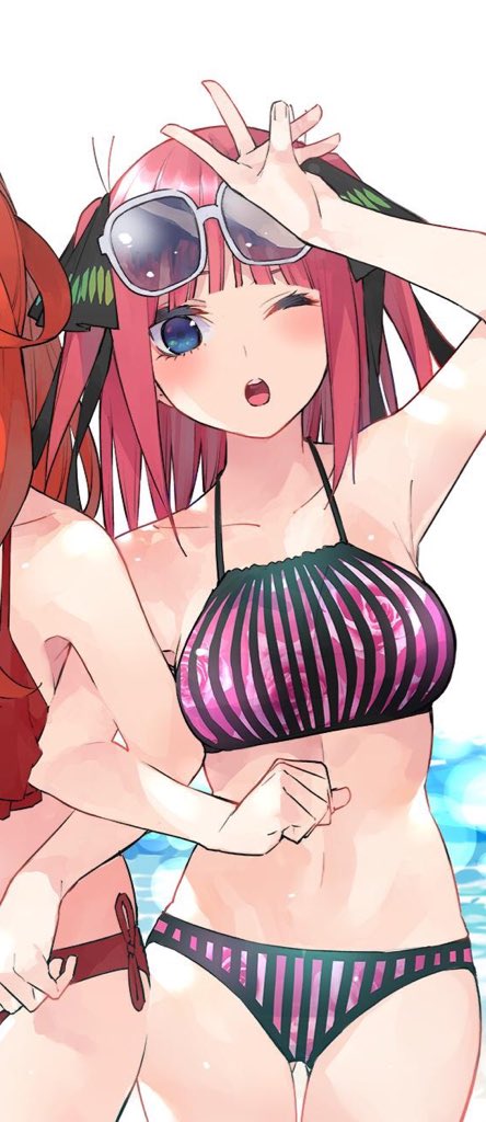 星隊隊長 あこあ ☆さんがTwitterに投稿した中野二乃(五等分の花嫁)のイラスト。