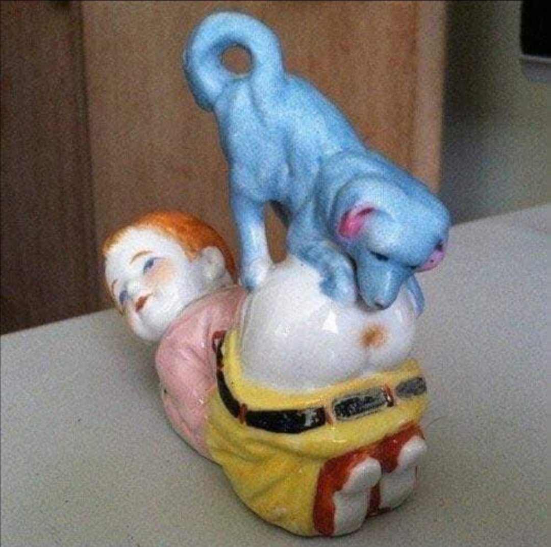 blue boy porcelain figurine