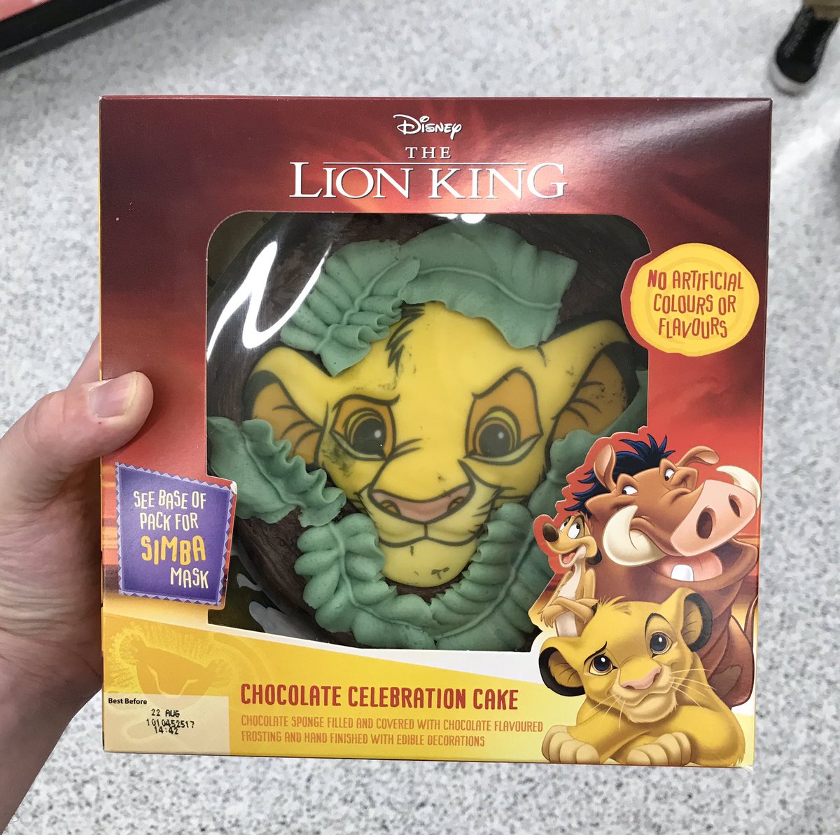 Lion King Cake! 🦁 At Asda @Disney_UK #disney #lionking #simba #cake  #chocolatecake #chocolate #hakunamatata #pumba #timone #wellthisisnew, image size:1200x1192