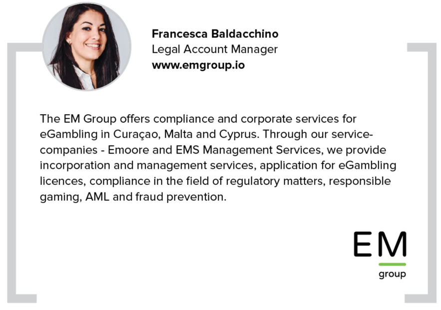 LetsTalkMoore's tweet photo. Our Francesca in the Who´s who section of @iGamingSummit magazine;
Come and see us at our stand ST50 at SiGMA in Malta 27-29/11 if you are looking for a compliance and corporate services provider for eGambling companies in Curaçao, Cyprus and/or Malta.
#CorporateServices #SiGMA19 https://t.co/UBnFgaRVkY