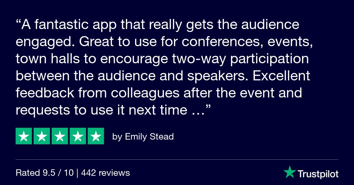 VevoxApp's tweet photo. Vevox is the polling app that employees request to use! How's that for an engaged audience? Try it free today: https://t.co/HVAorNGCKp #employeeengagement #feedback #pollingapp https://t.co/Ux6KBVBU4A