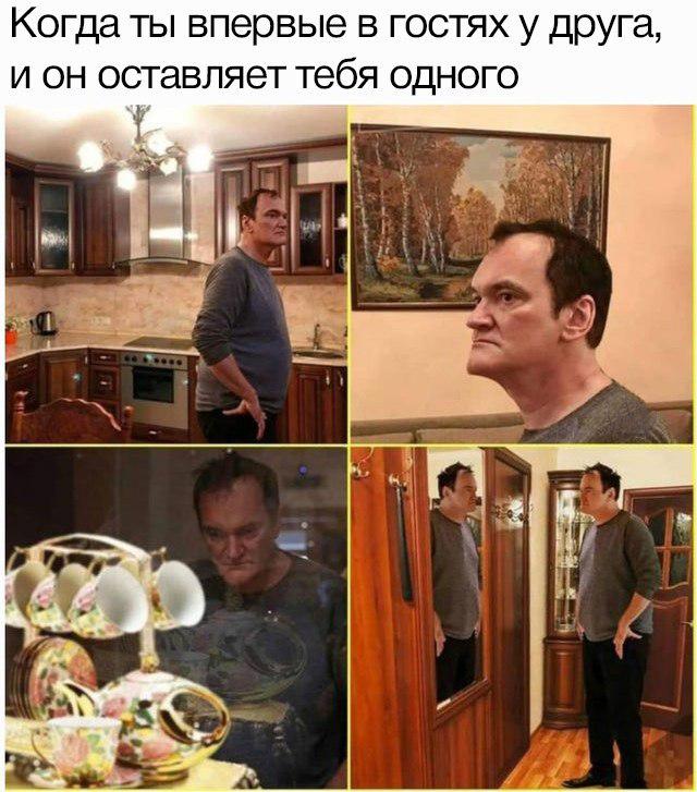 RussianMemesLtd's tweet photo. When you visited your friend for the first time and he left you alone https://t.co/fkl2esD4DD