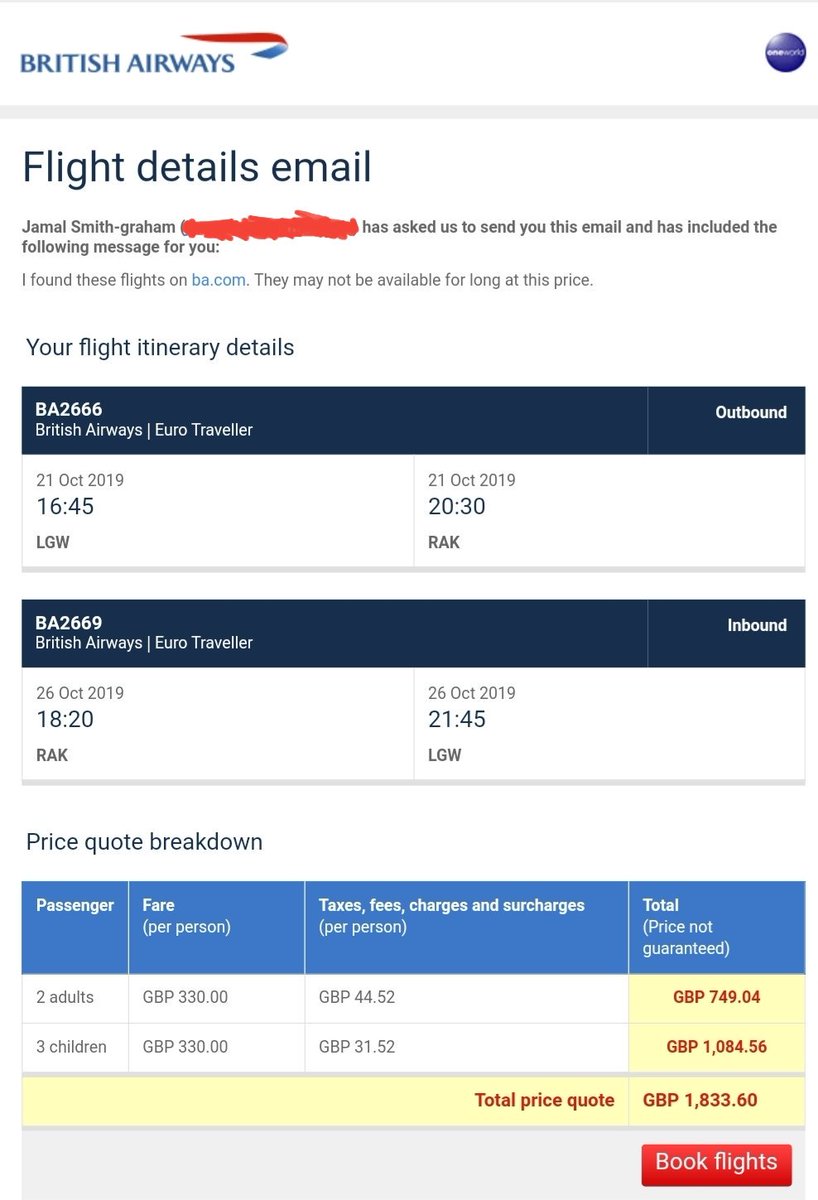 jamyjamal's tweet photo. @Flightgiftcard Is this a scam? Got a £500 voucher, same flights are £500 more expensive via flightgiftcard then booking direct from BA? Please explain!?!

2 adults, 3 children... looking forward to your answer... https://t.co/OpWloqdsqZ