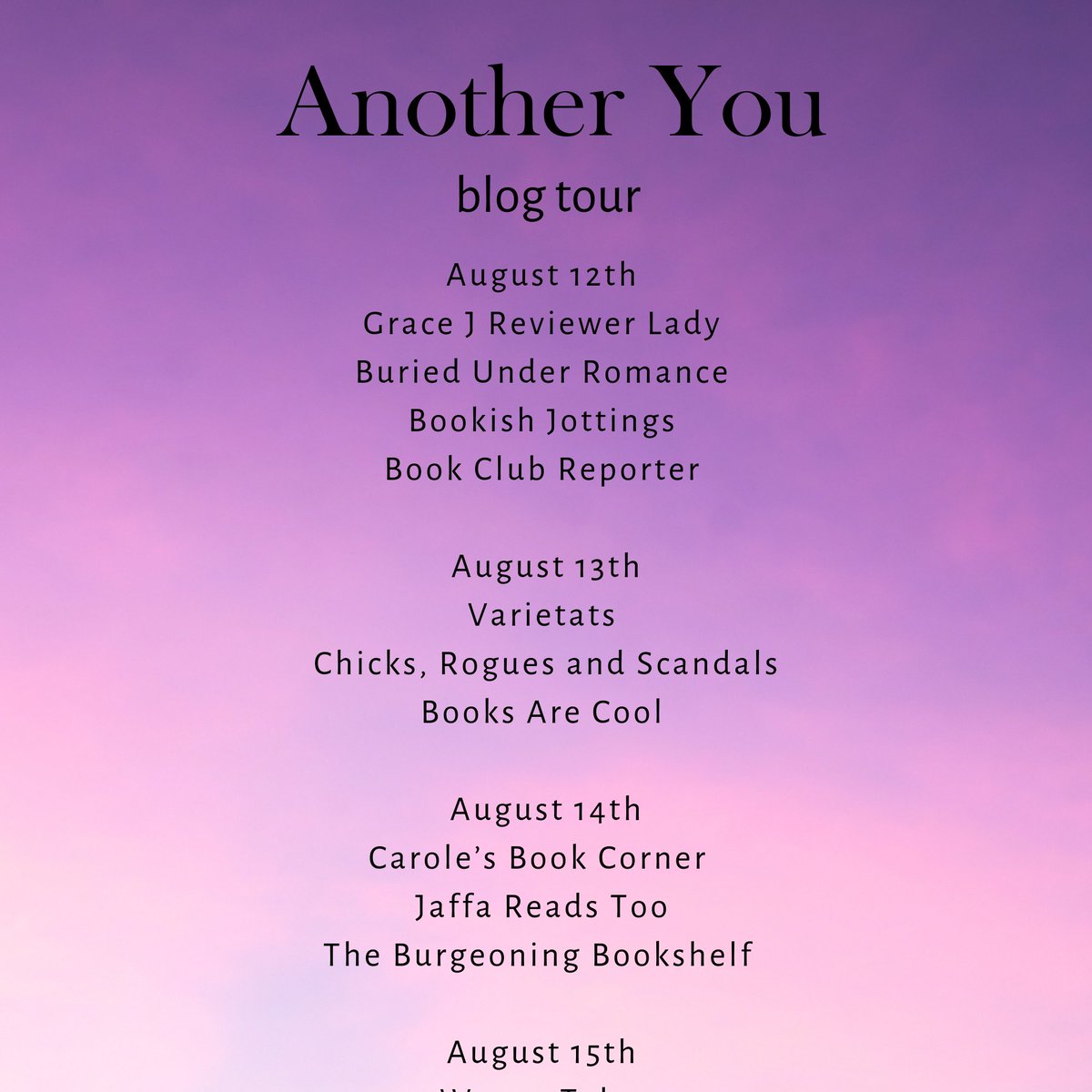 My <a href="/RNAtweets/">Romantic Novelists' Association</a> #TuesNews is that Another You is on #BlogTour this week - and when <a href="/BookishJottings/">Julie</a> said: "Jane Cable’s Another You is a spellbinding tale rich in history, mystery, atmosphere and passion that will take your breath away." Well, wow! #happywriter