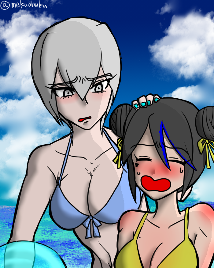 mekuuhuku's tweet photo. 夏! 水着! 日焼け!
#千葉絵
#VRFOX https://t.co/Dyo2kQ6UpW