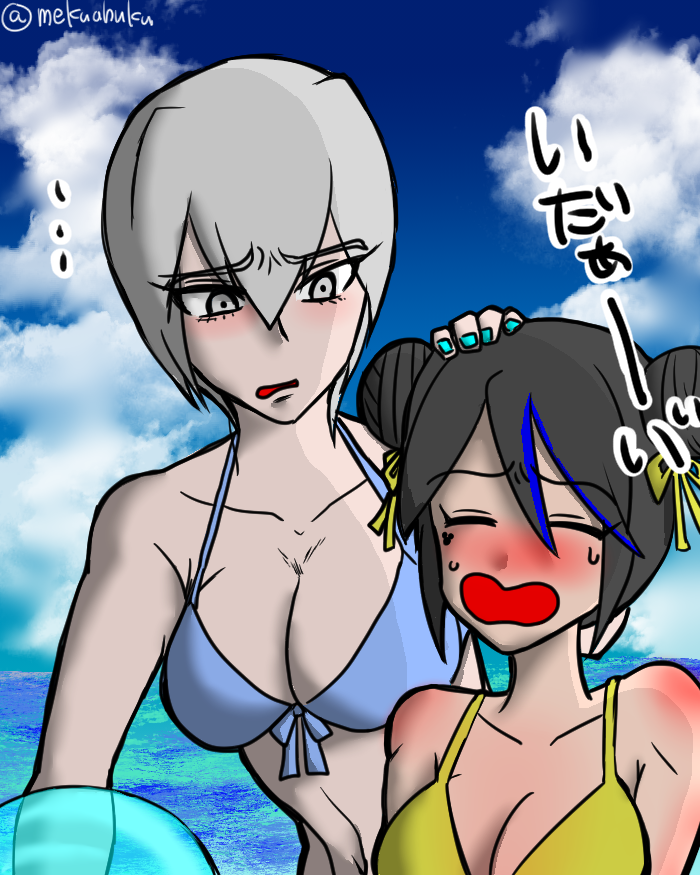 mekuuhuku's tweet photo. 夏! 水着! 日焼け!
#千葉絵
#VRFOX https://t.co/Dyo2kQ6UpW