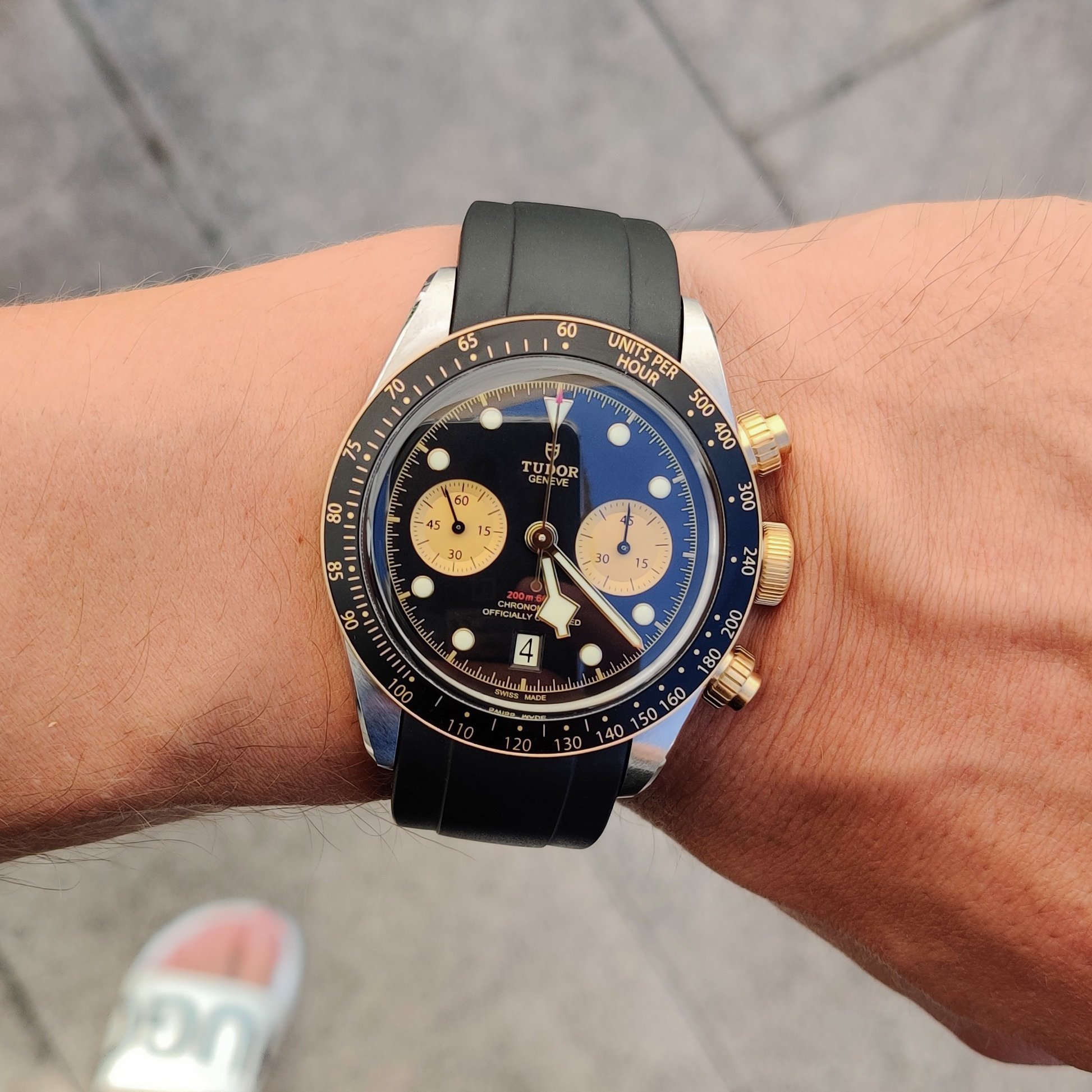 Tudor black bay chrono rubber clearance strap