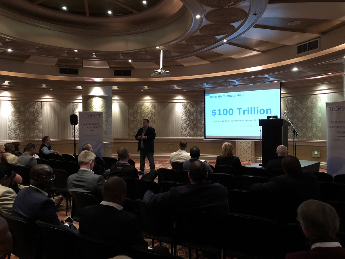 DavidSweenor's tweet photo. At the TechSoft and @TIBCO Innovation Day in South Africa.  @shawnrog talks about the innovation imperative to a packed room. https://t.co/7caXWjb1UF