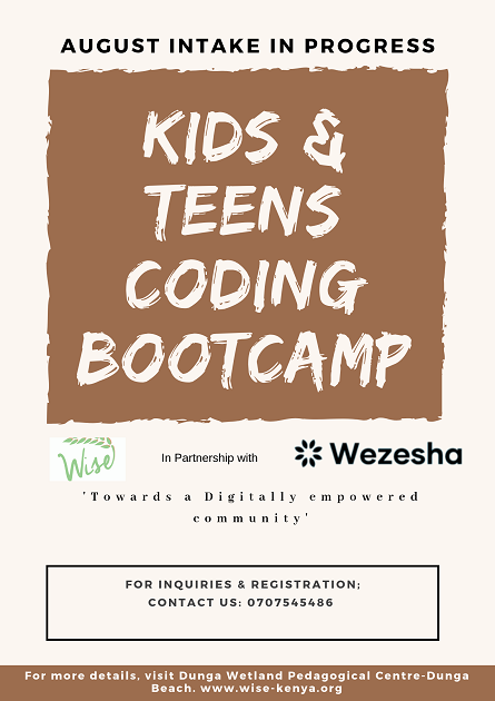 ZOOFoundation's tweet photo. Coding bootcamp for kids & teens by our partners @WiseKenyaOrg at Dunga Beach, Kisumu. August intake in progress. #ICTAccess #DigitalLiteracy https://t.co/Pcr5GaVO2t