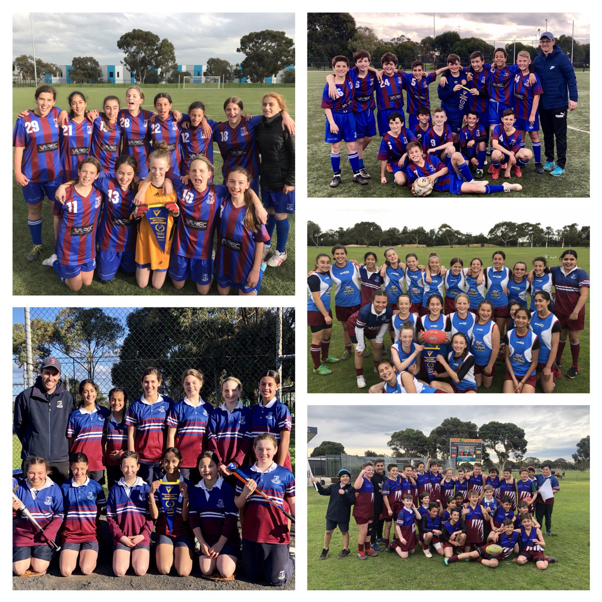 SchoolSportVic's tweet photo. Check out these champions of school sport. St. Christopher’s Primary School’s X 5 Region Winning Teams! Girls Tee Ball, Boys and Girls Soccer and Mixed and Girls Australian Football.

What a great achievement. Submit your sporting achievement, https://t.co/2sxWEzP7bd https://t.co/zKDttXIWP7