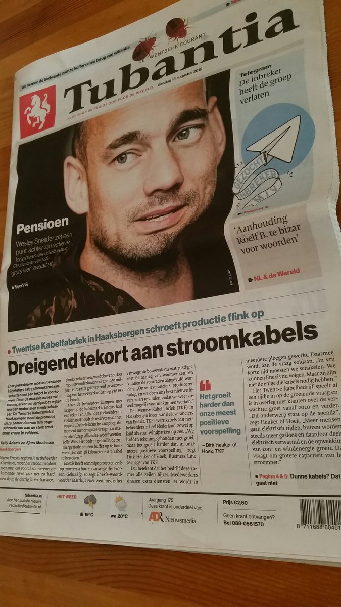 TG_Delden's tweet photo. Is dit nou komkommertijd? Er is toch wel belangrijker nieuws? Kan volgens mij niet iedereen boeien dat hij gaat rentenieren. #tubantia https://t.co/2DcveNK6iN
