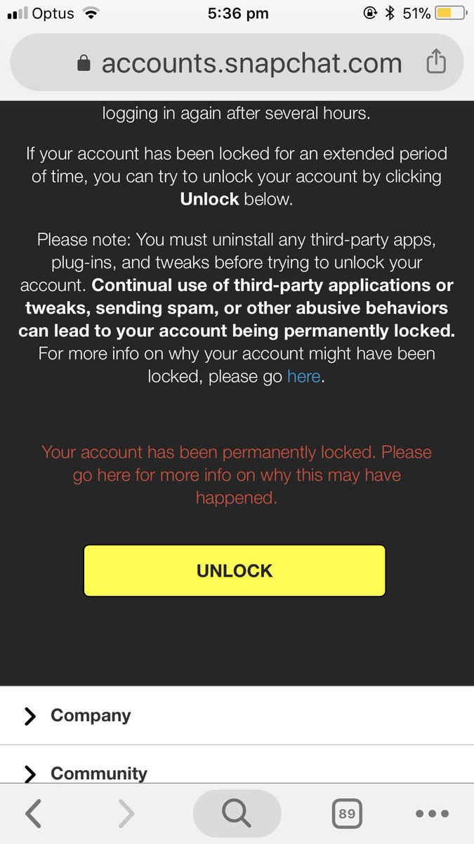 GGGrubel's tweet photo. @snapchatsupport @Snapchat help why have I been permanently locked out of my account!? Haven’t done any of the listed reasons for being locked out .. https://t.co/2on2z0uwsj