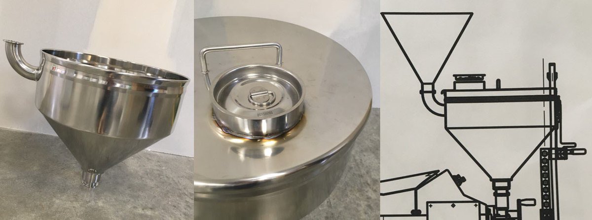 PharmaHygiene's tweet photo. Cheers! 🍻 Today at the #modificationstation our lovely #welder Stuart is creating a bespoke hygienic hopper to feed product into an ATEX machine made by our sister company @Adelphi_Group for a customer in the alcoholic drinks industry ☺️🍺 #ukmfg https://t.co/Z4APg3toLP