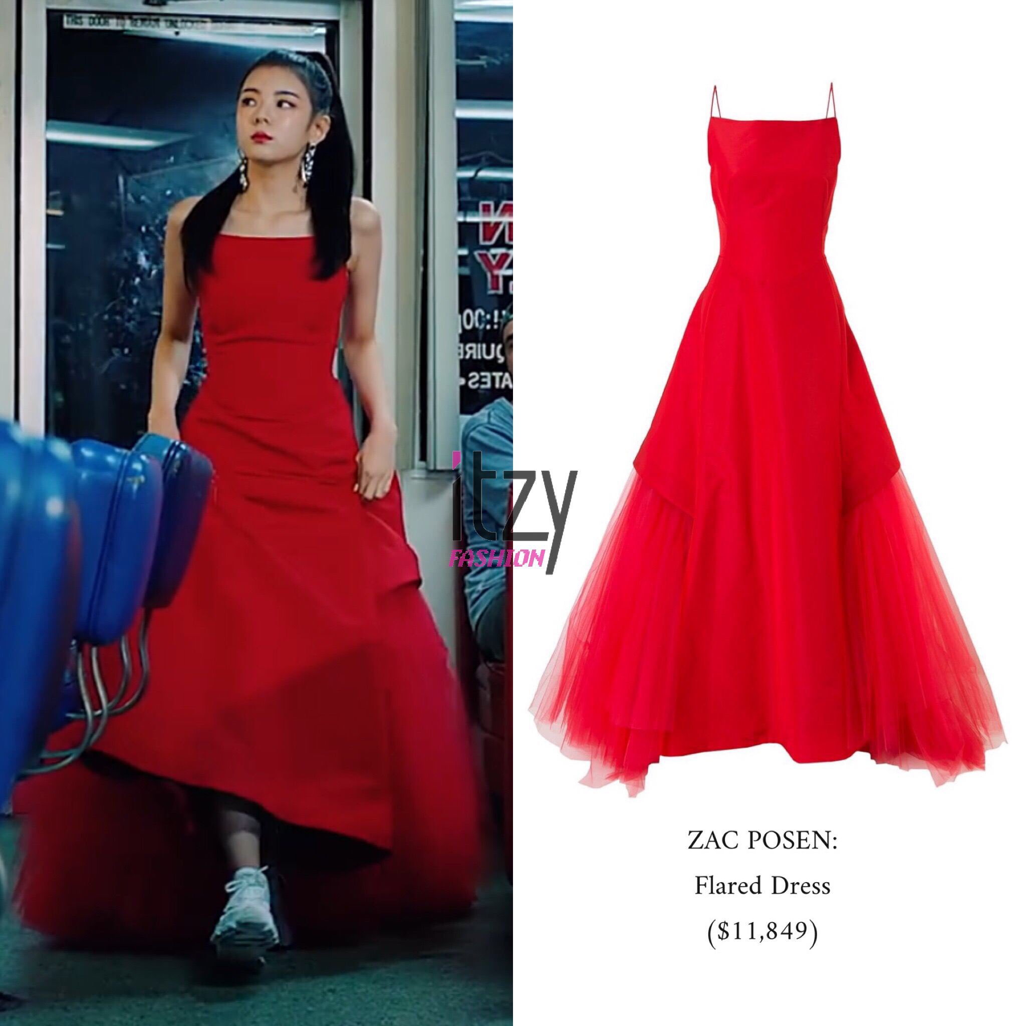 Zac posen sale flared dress