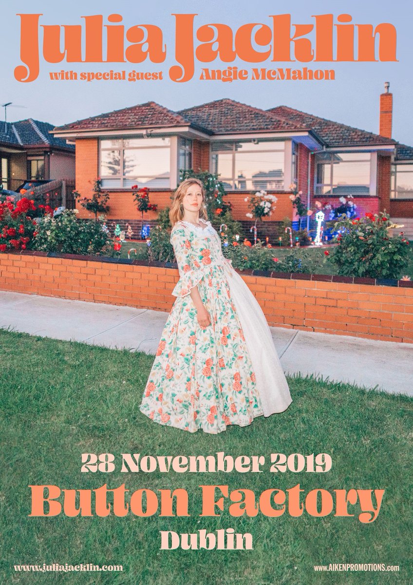 aikenpromotions's tweet photo. Australian singer-songwriter @JuliaJacklin announces she will return to Dublin this Winter with a headline show in The @ButtonFactoryv on 28th November with special guest @angie_mcmahon. Tickets €20 on sale Friday at 9AM https://t.co/1Ys8oLNxSJ
