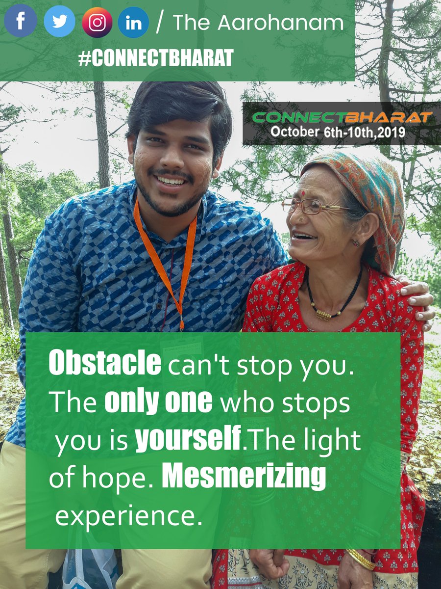 Values serve as a pillar of a healthy society, ensuring that trust and integrity are foundations on which individuals can establish prosperous and healthy bonding and relationships.

Want to be a part of this life changing journey, register today at aarohanam.in/connectbharat/…